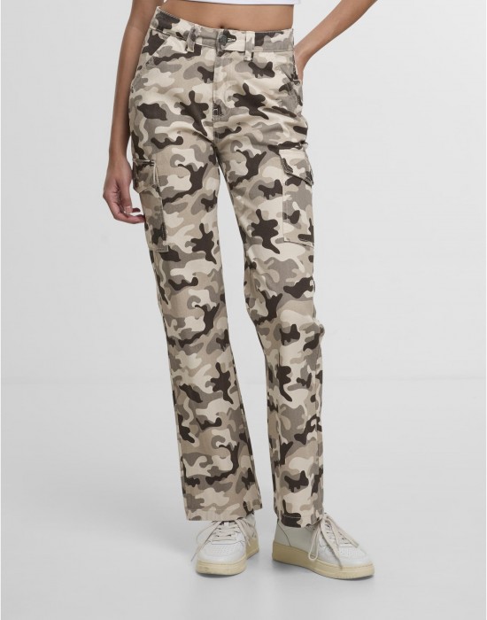 Дънки DEF Straight Fit Jeans beige camo XS