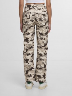 Дънки DEF Straight Fit Jeans beige camo XS