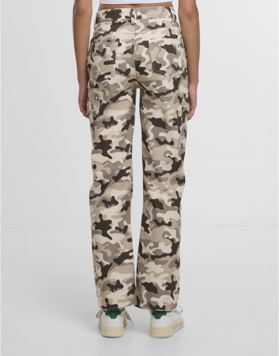 Дънки DEF Straight Fit Jeans beige camo XS