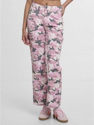 Дънки DEF Straight Fit Jeans pink camo XS