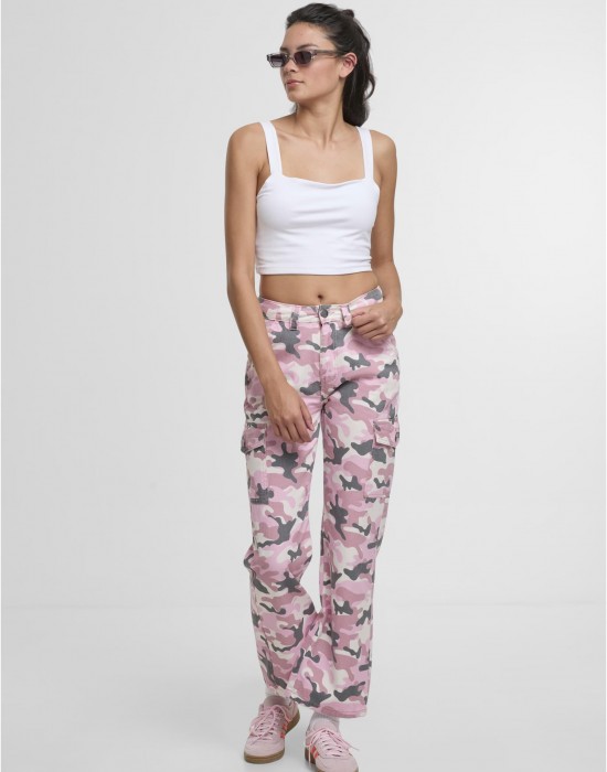 Дънки DEF Straight Fit Jeans pink camo XS