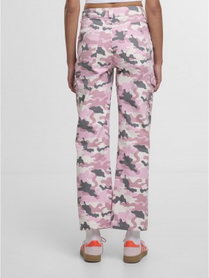 Дънки DEF Straight Fit Jeans pink camo XS