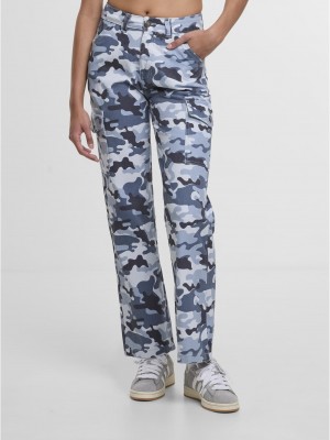 Дънки DEF Straight Fit Jeans blue camo XS