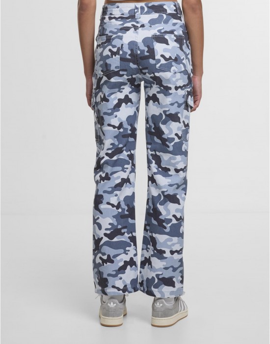 Дънки DEF Straight Fit Jeans blue camo XS