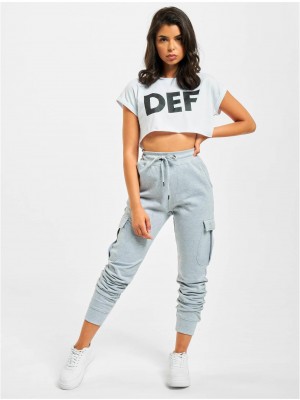Дамско Изчистено Долнище DEF Greta Sweatpants grey XS