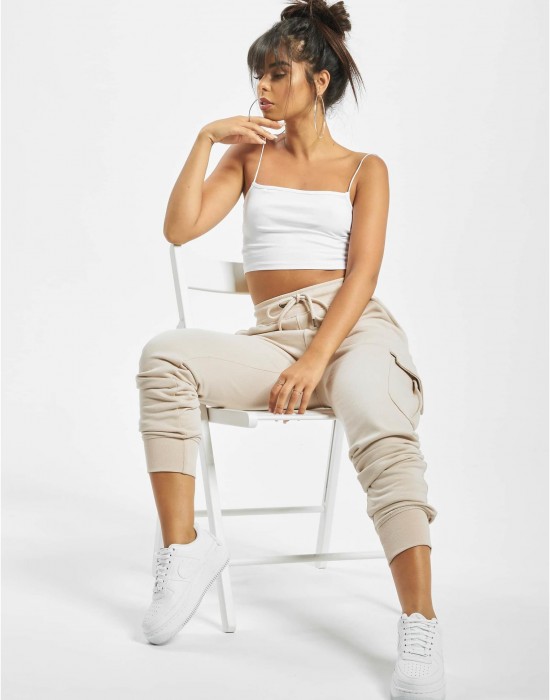 Дамско Изчистено Долнище DEF Greta Sweatpants sand XS