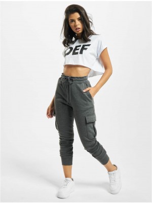 Дамско Изчистено Долнище DEF Greta Sweatpants anthracite XS