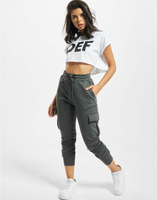 Дамско Изчистено Долнище DEF Greta Sweatpants anthracite XS