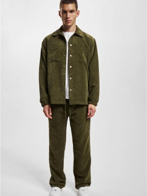 Мъжко Долнище ИзчистеноDEF Cord Sweatpants olive XXL Мъжко Долнище ИзчистеноDEF Cord Sweatpants olive XXL