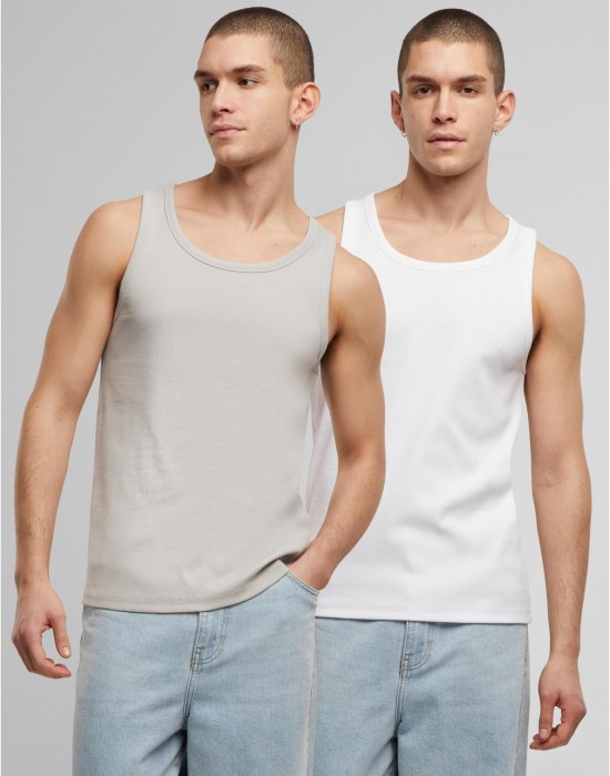 Потници Пакет 2 броя DEF Tank Tops bright white+micro chip XL