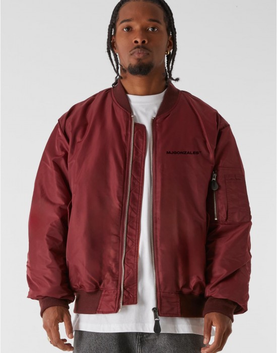 Мъжко Бомбър Яке MJG BOMBER JACKET burgundy XXL