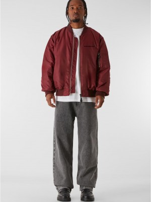 Мъжко Бомбър Яке MJG BOMBER JACKET burgundy XXL