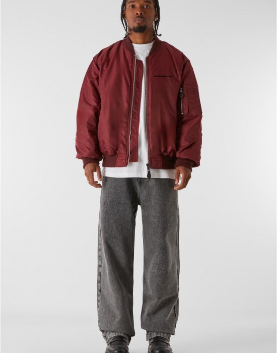 Мъжко Бомбър Яке MJG BOMBER JACKET burgundy XXL