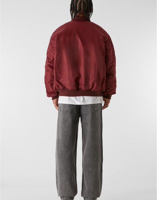 Мъжко Бомбър Яке MJG BOMBER JACKET burgundy XXL