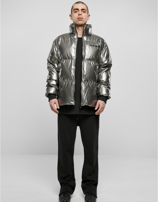 Мъжко Пухено Яке Sense Shiny Puffer Jacket silver metal XXL