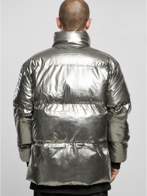 Мъжко Пухено Яке Sense Shiny Puffer Jacket silver metal XXL