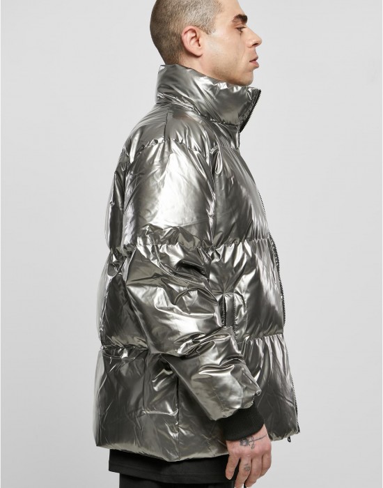 Мъжко Пухено Яке Sense Shiny Puffer Jacket silver metal XXL
