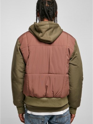 Мъжко Бомбър Яке Starter Quilted Bomber Jacket bark/darkolive XXL