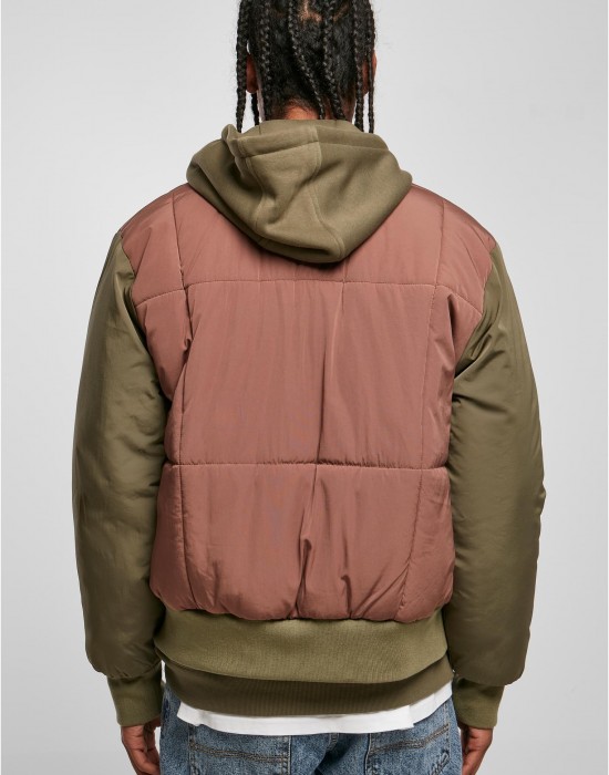 Мъжко Бомбър Яке Starter Quilted Bomber Jacket bark/darkolive XXL