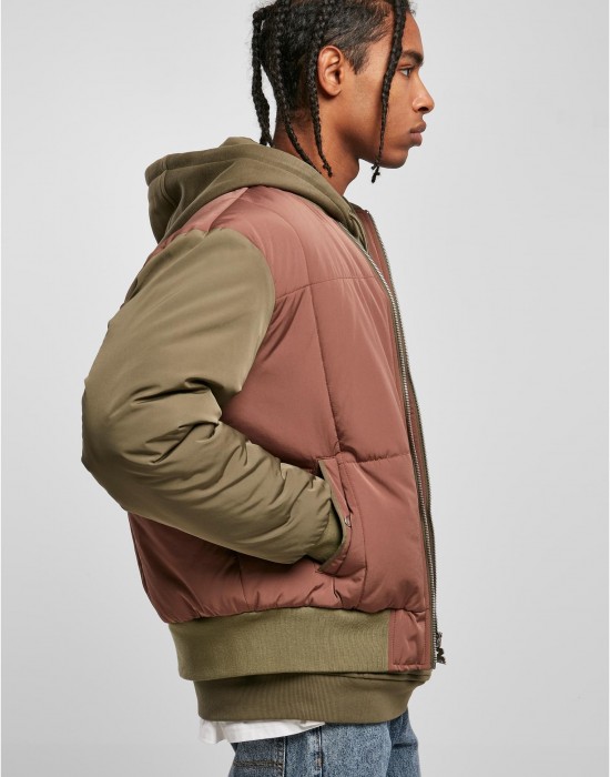 Мъжко Бомбър Яке Starter Quilted Bomber Jacket bark/darkolive XXL