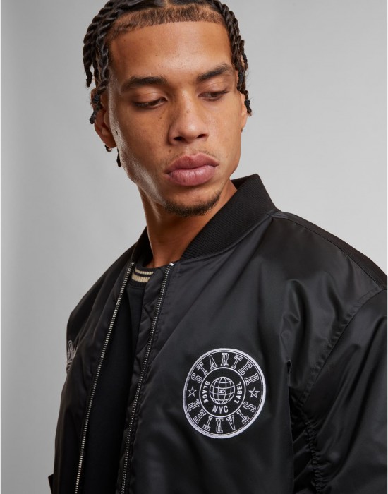 Мъжко Бомбър Яке Starter Patch Bomberjacket black XXL