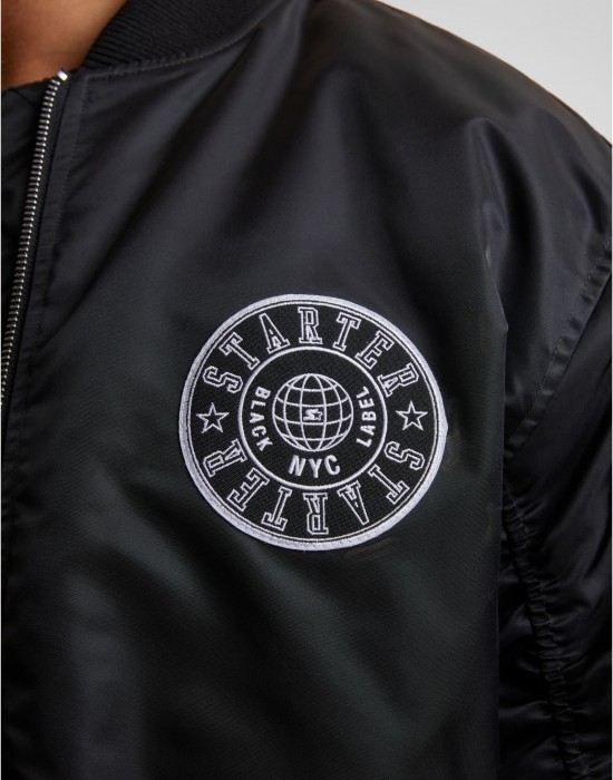 Мъжко Бомбър Яке Starter Patch Bomberjacket black XXL