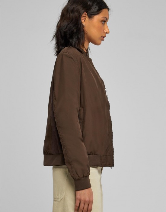 Дамско Бомбър ЯкеLadies Light Bomber Jacket brown XXL