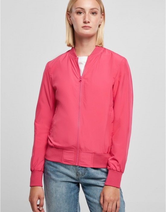 Дамско Бомбър ЯкеLadies Light Bomber Jacket hibiskus pink XXL