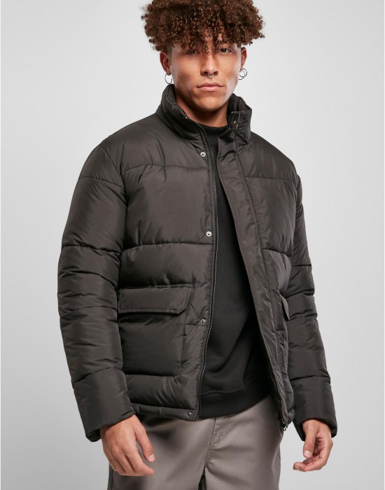 Мъжко Пухено Яке Short Puffer Jacket black XXL