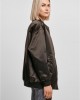Дамско Бомбър ЯкеLadies Oversized Satin Bomber Jacket black XXL