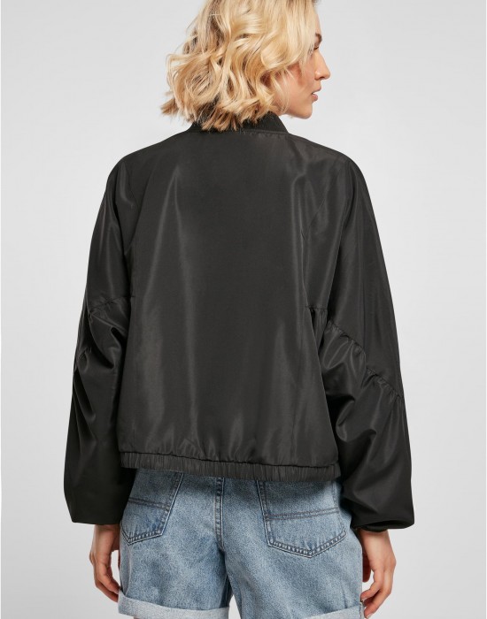 Дамско Бомбър ЯкеLadies Recycled Batwing Bomber Jacket black XXL