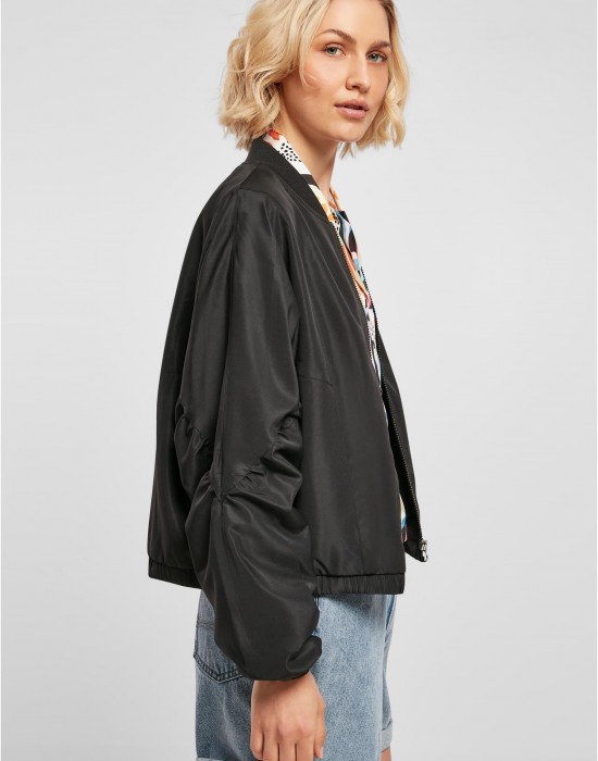 Дамско Бомбър ЯкеLadies Recycled Batwing Bomber Jacket black XXL