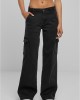 Дамски Дънки с Висока ТалияLadies High Waist Straight Denim Cargo Pants black washed 29