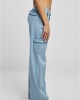 Дамски Дънки с Висока ТалияLadies High Waist Straight Denim Cargo Pants lighter washed 29