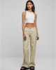 Дамски Дънки с Висока ТалияLadies High Waist Straight Denim Cargo Pants offwhite raw 29