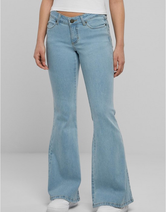 Дамски Дънки Ladies Organic Low Waist Flared Denim lighter washed 29