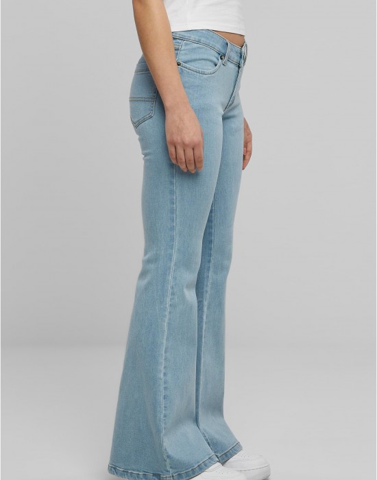 Дамски Дънки Ladies Organic Low Waist Flared Denim lighter washed 29