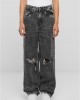 Дамски Дънки Ladies Distressed 90's Wide Leg Denim Pants black charcoal washed 29