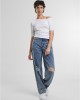 Дамски Дънки Ladies Distressed 90's Wide Leg Denim Pants vintage lightblue washed 29