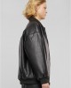 Дамско Бомбър ЯкеLadies Synthetic Leather Bomber Jacket black XXL