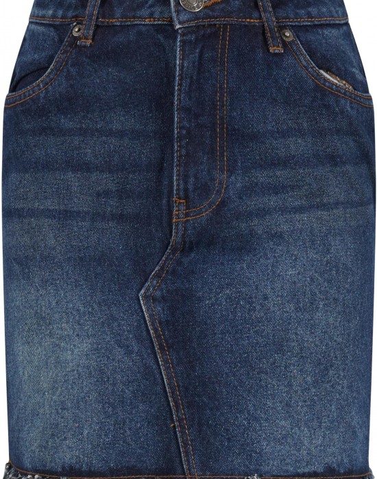Дамски Дънки Ladies Heavy Mini Denim Skirt new dark blue washed 29