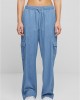 Дамски Дънки Ladies Light Denim Cargo Pants skyblue washed XXL