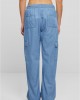 Дамски Дънки Ladies Light Denim Cargo Pants skyblue washed XXL