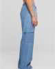 Дамски Дънки Ladies Light Denim Cargo Pants skyblue washed XXL