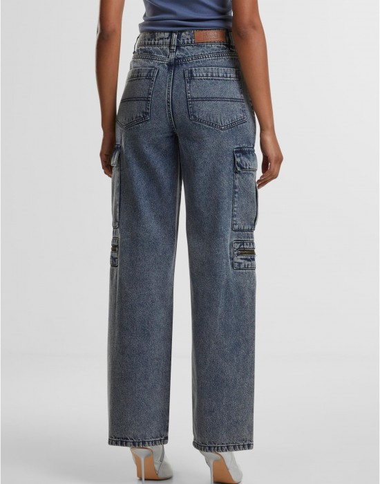Дамски Дънки Ladies Loose Utility Denim Pants dirty washed 29