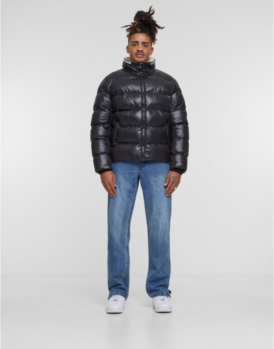 Мъжко Пухено Яке Recycled Zip neck Puffer Jacket black XXL