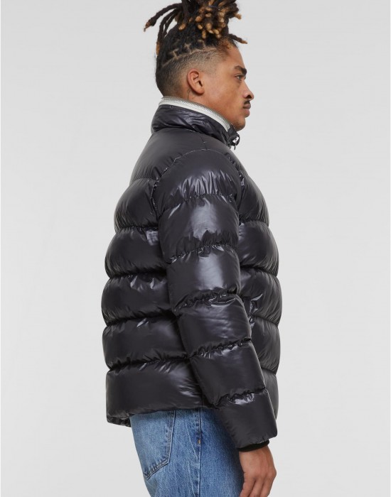 Мъжко Пухено Яке Recycled Zip neck Puffer Jacket black XXL