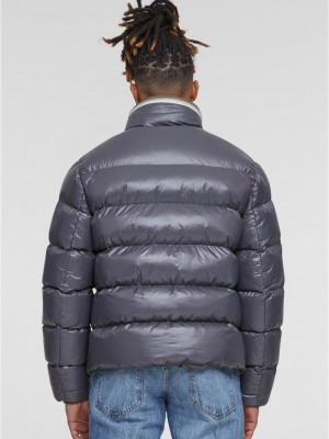 Мъжко Пухено Яке Recycled Zip neck Puffer Jacket darkstone XXL
