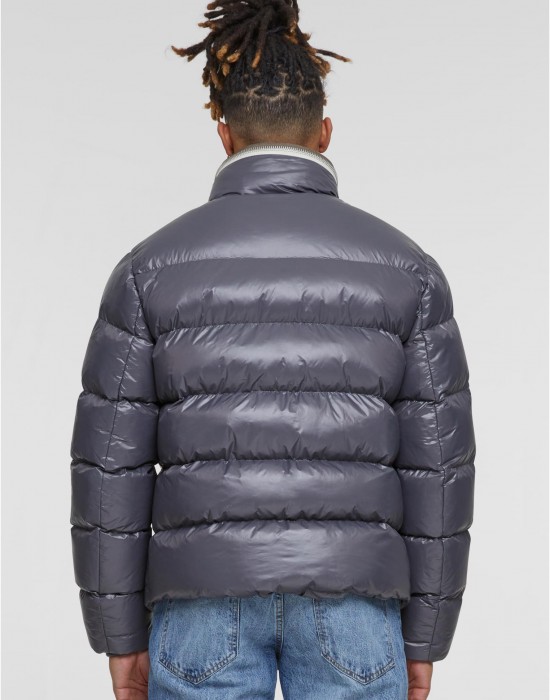Мъжко Пухено Яке Recycled Zip neck Puffer Jacket darkstone XXL