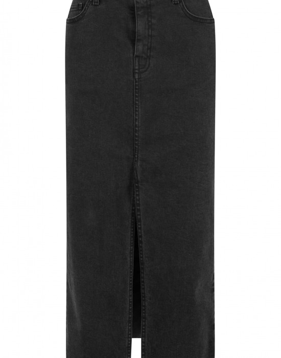 Дамски Дънки Ladies High Slit Denim Skirt black washed 29